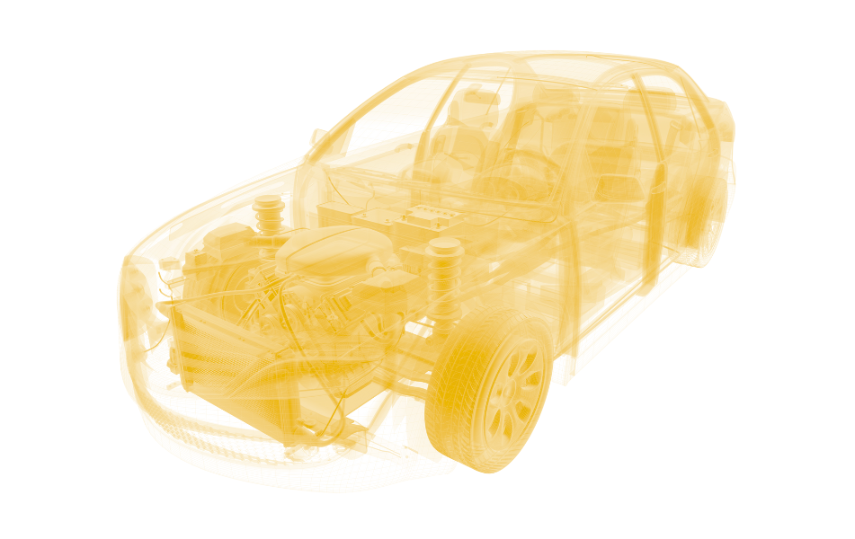 Illustration d'une maquette numérique de voiture